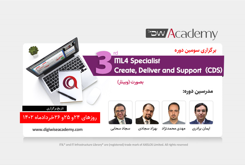 سومین دوره پیشرفته ITIL4 Create, Deliver and Support (CDS)
